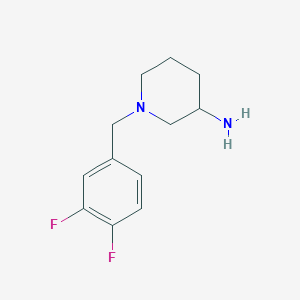 molecular formula C12H16F2N2 B3077168 1-[(3,4-二氟苯基)甲基]哌啶-3-胺 CAS No. 1044767-50-1