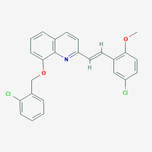 molecular formula C25H19Cl2NO2 B307718 8-[(2-Chlorobenzyl)oxy]-2-[2-(5-chloro-2-methoxyphenyl)vinyl]quinoline 
