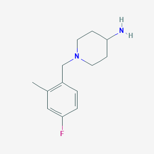 molecular formula C13H19FN2 B3077183 1-[(4-Fluoro-2-methylphenyl)methyl]piperidin-4-amine CAS No. 1044769-42-7