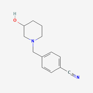 4-((3-Hydroxypiperidin-1-yl)methyl)benzonitrile