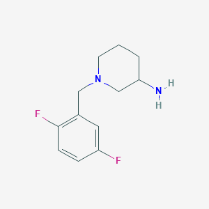 1-[(2,5-Difluorophenyl)methyl]piperidin-3-amine