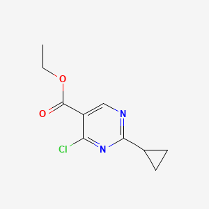 molecular formula C10H11ClN2O2 B3077214 4-氯-2-环丙基嘧啶-5-羧酸乙酯 CAS No. 1044770-40-2