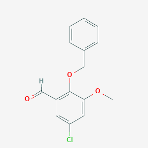 molecular formula C15H13ClO3 B307722 2-(Benzyloxy)-5-chloro-3-methoxybenzaldehyde 