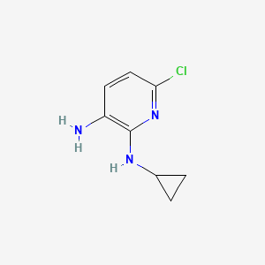 molecular formula C8H10ClN3 B3077221 6-chloro-N2-cyclopropylpyridine-2,3-diamine CAS No. 1044770-73-1