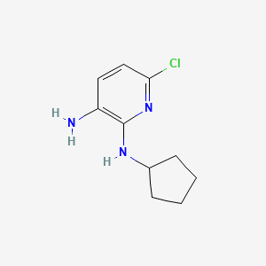 molecular formula C10H14ClN3 B3077226 6-chloro-N2-cyclopentylpyridine-2,3-diamine CAS No. 1044770-78-6