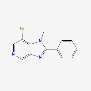 molecular formula C13H10BrN3 B3077238 7-Bromo-1-methyl-2-phenyl-1H-imidazo[4,5-c]pyridine CAS No. 1044772-00-0