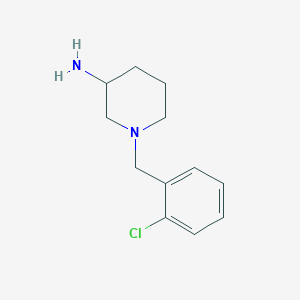 molecular formula C12H17ClN2 B3077245 1-[(2-Chlorophenyl)methyl]piperidin-3-amine CAS No. 1044773-99-0