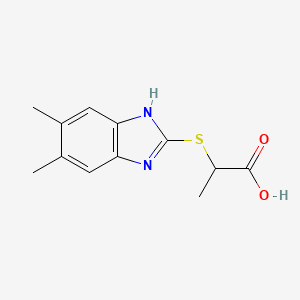 2-(5,6-Dimethyl-1H-benzoimidazol-2-ylsulfanyl)-propionic acid