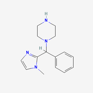 molecular formula C15H20N4 B3077268 1-[(1-Methyl-1H-imidazol-2-yl)-phenyl-methyl]-piperazine CAS No. 104546-50-1