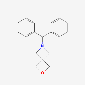 molecular formula C18H19NO B3077282 6-(Diphenylmethyl)-2-oxa-6-azaspiro[3.3]heptane CAS No. 1045709-00-9