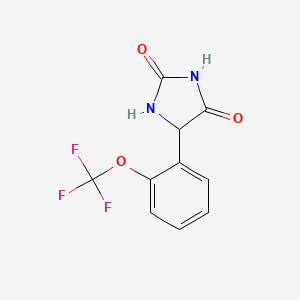 molecular formula C10H7F3N2O3 B3077296 5-[2-(Trifluoromethoxy)phenyl]imidazolidine-2,4-dione CAS No. 1046113-24-9