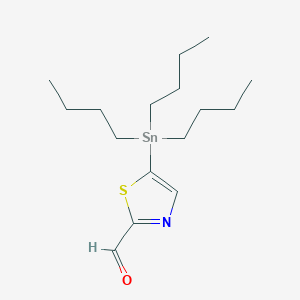 molecular formula C16H29NOSSn B3077313 5-(Tributylstannyl)thiazole-2-carbaldehyde CAS No. 1046498-44-5