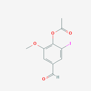 4-Formyl-2-iodo-6-methoxyphenyl acetate