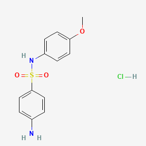 molecular formula C13H15ClN2O3S B3077351 4-amino-N-(4-methoxyphenyl)benzenesulfonamide hydrochloride CAS No. 1047620-36-9