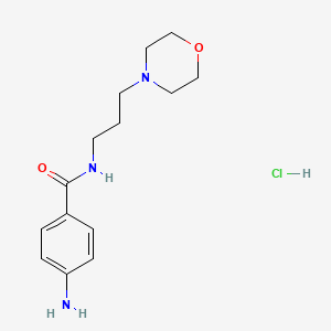 molecular formula C14H22ClN3O2 B3077360 盐酸4-氨基-N-(3-吗啉-4-基丙基)苯甲酰胺 CAS No. 1047620-38-1
