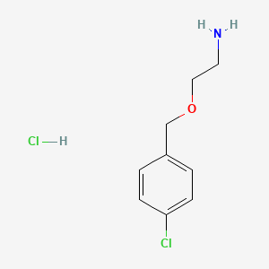 molecular formula C9H13Cl2NO B3077363 {2-[(4-Chlorobenzyl)oxy]ethyl}amine hydrochloride CAS No. 1047620-66-5