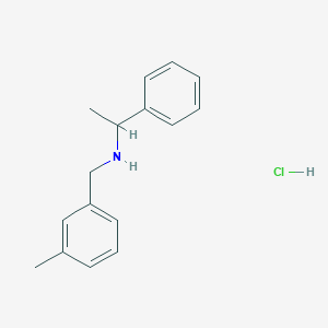 molecular formula C16H20ClN B3077380 N-(3-methylbenzyl)-1-phenylethanamine hydrochloride CAS No. 1047652-32-3