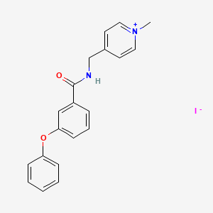 molecular formula C20H19IN2O2 B3077395 1-Methyl-4-{[(3-phenoxybenzoyl)amino]methyl}pyridinium iodide CAS No. 1047974-93-5