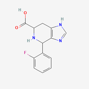 molecular formula C13H12FN3O2 B3077415 4-(2-Fluorophenyl)-3H,4H,5H,6H,7H-imidazo[4,5-c]pyridine-6-carboxylic acid CAS No. 1048031-77-1