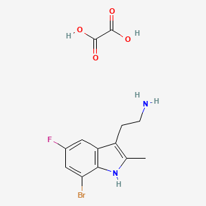 molecular formula C13H14BrFN2O4 B3077435 2-(7-Bromo-5-fluoro-2-methyl-1H-indol-3-YL)ethylamine oxalate CAS No. 1048343-53-8