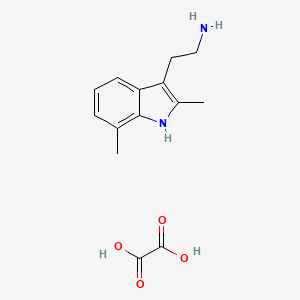 molecular formula C14H18N2O4 B3077438 草酸2-(2,7-二甲基-1H-吲哚-3-基)乙胺 CAS No. 1048343-57-2