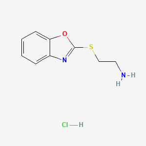 molecular formula C9H11ClN2OS B3077456 [2-(1,3-Benzoxazol-2-ylthio)ethyl]amine hydrochloride CAS No. 104864-11-1
