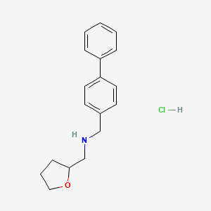 molecular formula C18H22ClNO B3077458 (4-Biphenylylmethyl)(tetrahydro-2-furanylmethyl)amine hydrochloride CAS No. 1048640-41-0