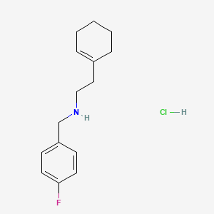 molecular formula C15H21ClFN B3077478 [2-(1-Cyclohexen-1-yl)ethyl](4-fluorobenzyl)amine hydrochloride CAS No. 1048640-53-4