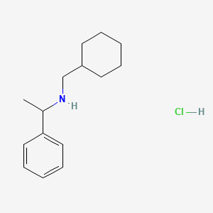 molecular formula C15H24ClN B3077481 N-(Cyclohexylmethyl)-1-phenylethanamine hydrochloride CAS No. 1048640-59-0