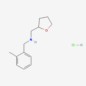 molecular formula C13H20ClNO B3077502 (2-Methylbenzyl)(tetrahydro-2-furanylmethyl)amine hydrochloride CAS No. 1048640-73-8