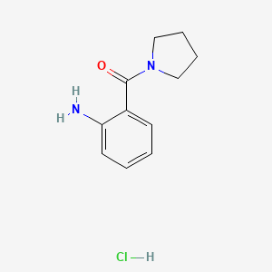 molecular formula C11H15ClN2O B3077539 [2-(1-Pyrrolidinylcarbonyl)phenyl]amine hydrochloride CAS No. 1048650-01-6