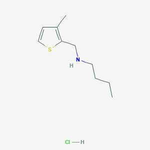 molecular formula C10H18ClNS B3077571 N-[(3-Methyl-2-thienyl)methyl]-1-butanamine hydrochloride CAS No. 1048664-69-2