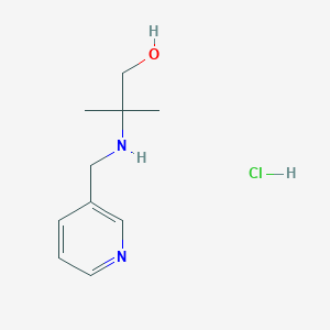 molecular formula C10H17ClN2O B3077576 2-Methyl-2-[(3-pyridinylmethyl)amino]-1-propanol hydrochloride CAS No. 1048664-75-0