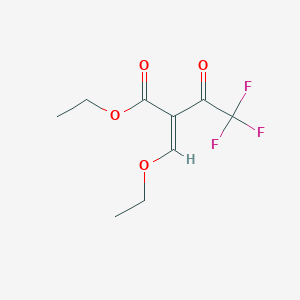 molecular formula C9H11F3O4 B3077585 Ethyl 2-(ethoxymethylene)-4,4,4-trifluoroacetoacetate CAS No. 1048670-08-1