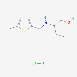 molecular formula C10H18ClNOS B3077598 2-{[(5-Methyl-2-thienyl)methyl]amino}-1-butanol hydrochloride CAS No. 1048673-63-7