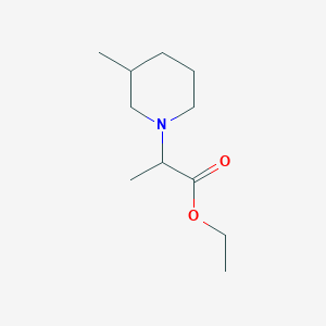 molecular formula C11H21NO2 B3077606 Ethyl 2-(3-methylpiperidin-1-yl)propanoate CAS No. 1048917-49-2