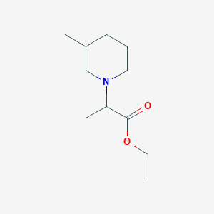 molecular formula C11H21NO2 B3077606 丙酸乙酯 2-(3-甲基哌啶-1-基) CAS No. 1048917-49-2