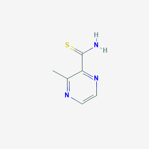 molecular formula C6H7N3S B3077616 2-Pyrazinecarbothioamide, 3-methyl- CAS No. 104893-63-2