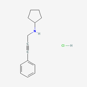 molecular formula C14H18ClN B3077623 N-(3-Phenyl-2-propyn-1-yl)cyclopentanamine hydrochloride CAS No. 1048947-51-8