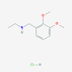 molecular formula C11H18ClNO2 B3077638 N-(2,3-Dimethoxybenzyl)ethanamine hydrochloride CAS No. 1048948-03-3