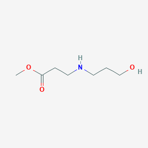 molecular formula C7H15NO3 B3077687 Methyl 3-[(3-hydroxypropyl)amino]propanoate CAS No. 10494-79-8