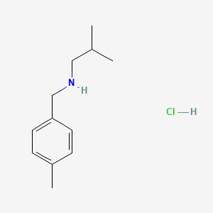 molecular formula C12H20ClN B3077728 2-Methyl-N-(4-methylbenzyl)-1-propanamine hydrochloride CAS No. 1049678-05-8