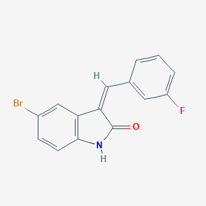(3Z)-5-bromo-3-(3-fluorobenzylidene)-1,3-dihydro-2H-indol-2-one