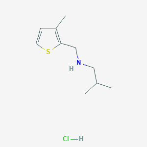 molecular formula C10H18ClNS B3077745 2-Methyl-N-[(3-methyl-2-thienyl)methyl]-1-propanamine hydrochloride CAS No. 1049678-10-5