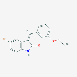 molecular formula C18H14BrNO2 B307776 3-[3-(allyloxy)benzylidene]-5-bromo-1,3-dihydro-2H-indol-2-one 