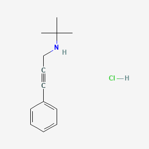 molecular formula C13H18ClN B3077767 N-(tert-Butyl)-3-phenyl-2-propyn-1-amine hydrochloride CAS No. 1049678-24-1