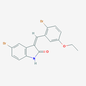 molecular formula C17H13Br2NO2 B307782 (3Z)-5-bromo-3-(2-bromo-5-ethoxybenzylidene)-1,3-dihydro-2H-indol-2-one 