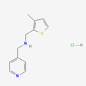 molecular formula C12H15ClN2S B3077828 [(3-Methyl-2-thienyl)methyl](4-pyridinylmethyl)amine hydrochloride CAS No. 1049689-64-6