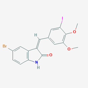 (3Z)-5-bromo-3-(3-iodo-4,5-dimethoxybenzylidene)-1,3-dihydro-2H-indol-2-one