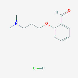 molecular formula C12H18ClNO2 B3077840 2-[3-(Dimethylamino)propoxy]benzaldehyde hydrochloride CAS No. 1049691-40-8
